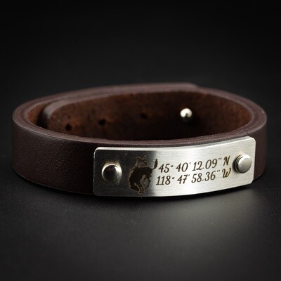 Unisex Pendleton Round-Up Brown Leather Coordinates Bracelet