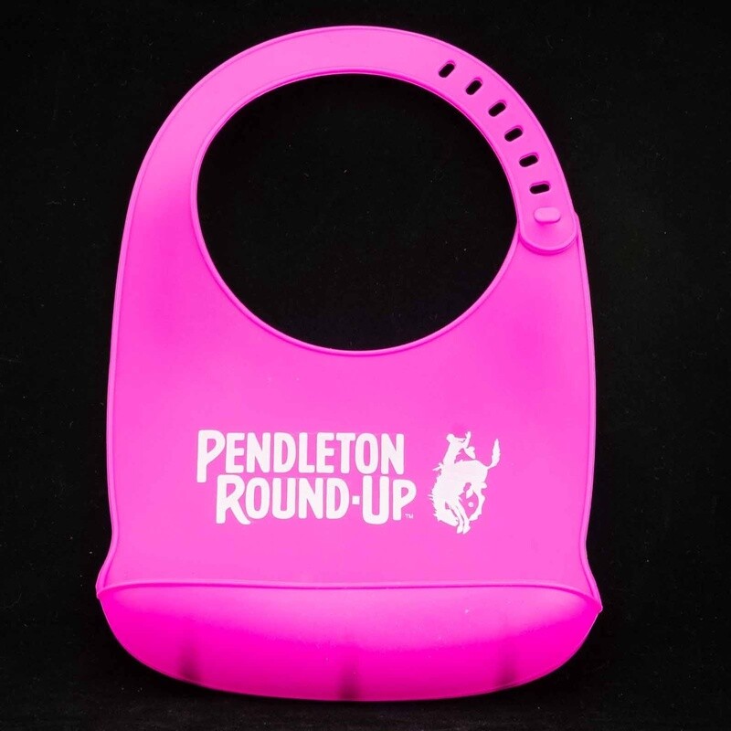 Pendleton Round-Up Pink Silicone Baby Bib