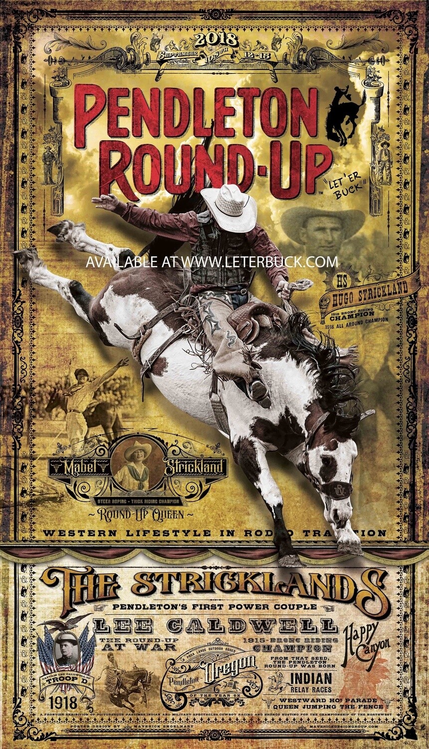 Official 2018 Pendleton Round-Up Poster by Maverick Designs