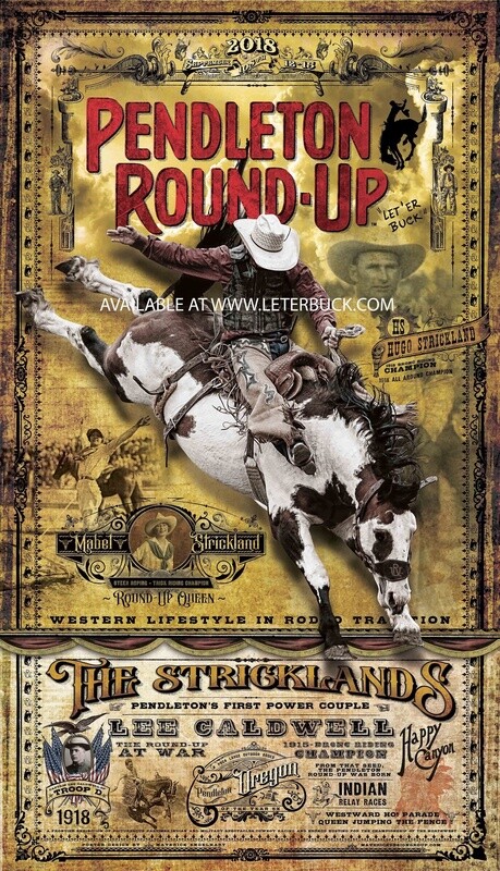 Official 2018 Pendleton Round-Up Poster by Maverick Designs