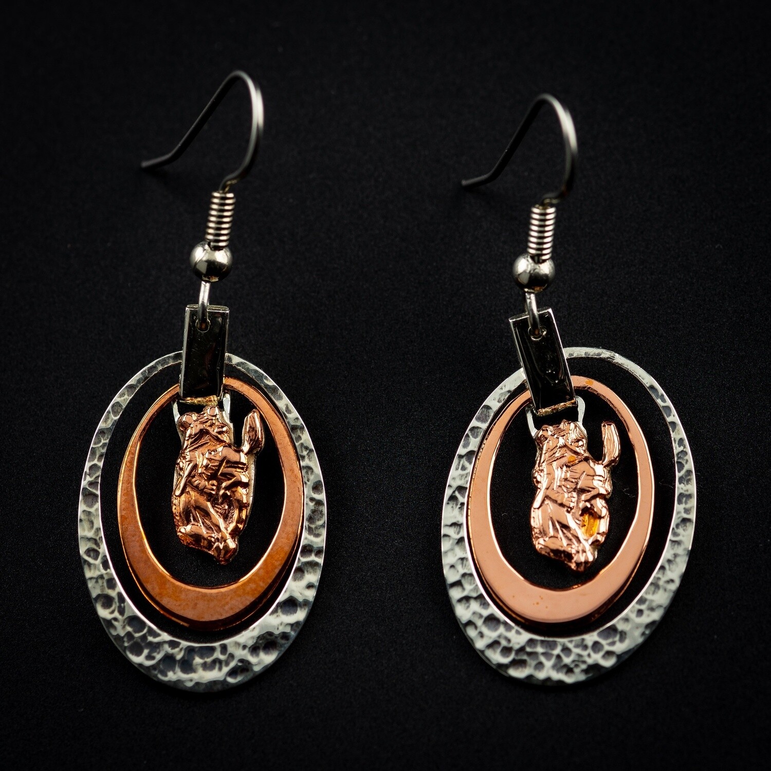 Pendleton Round-Up Vogt Oval Copper Earrings