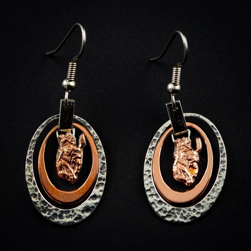 Pendleton Round-Up Vogt Oval Copper Earrings