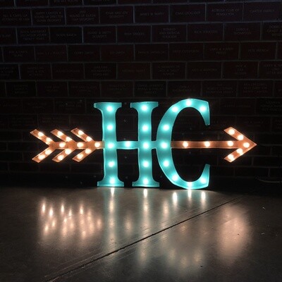 Happy Canyon Brand Metal Lighted Sign