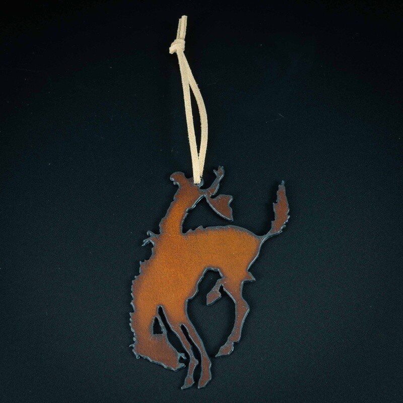 Pendleton Round-Up Metal Bucking Horse Ornament