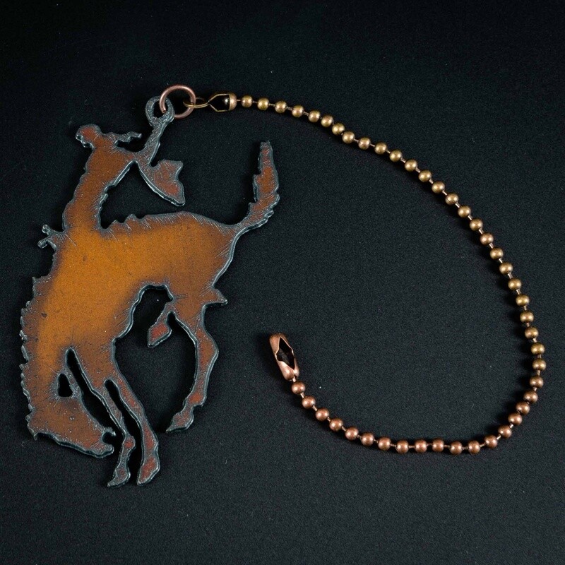 Pendleton Round-Up Metal Bucking Horse Fan Pull