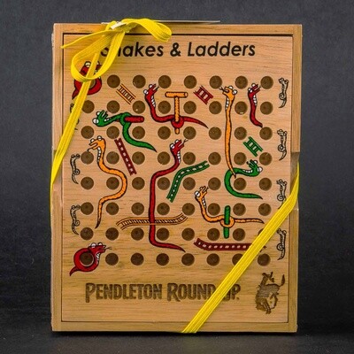 Pendleton Round-Up Teak Snakes & Ladders Set