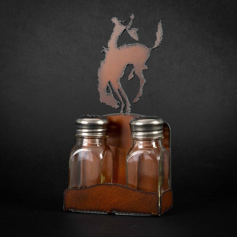 Pendleton Round-Up Metal Salt &amp; Pepper Caddy Set