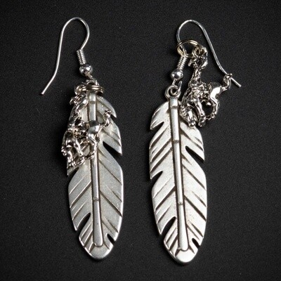Pendleton Round-Up Feather Earrings
