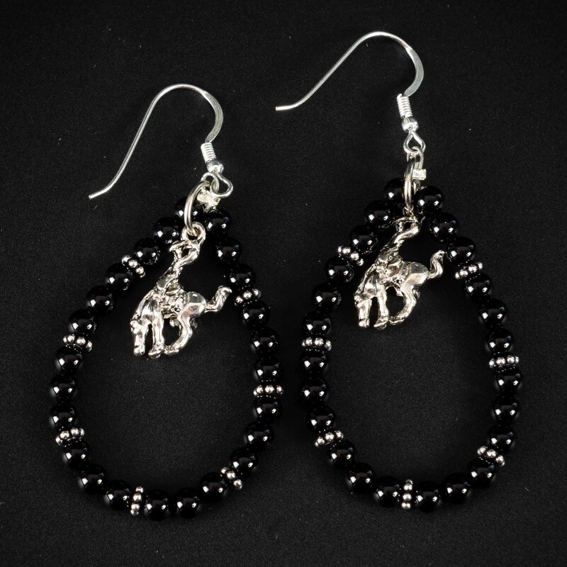 Pendleton Round-Up Onyx Stone Teardrop Earrings