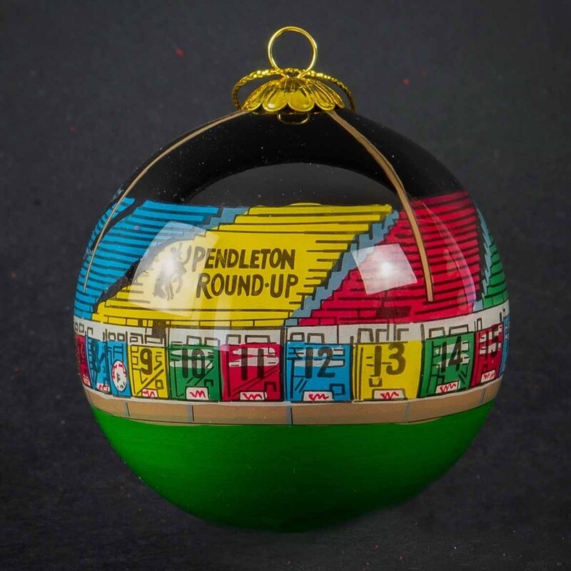 Pendleton Round-Up  Glass Chutes Ornament