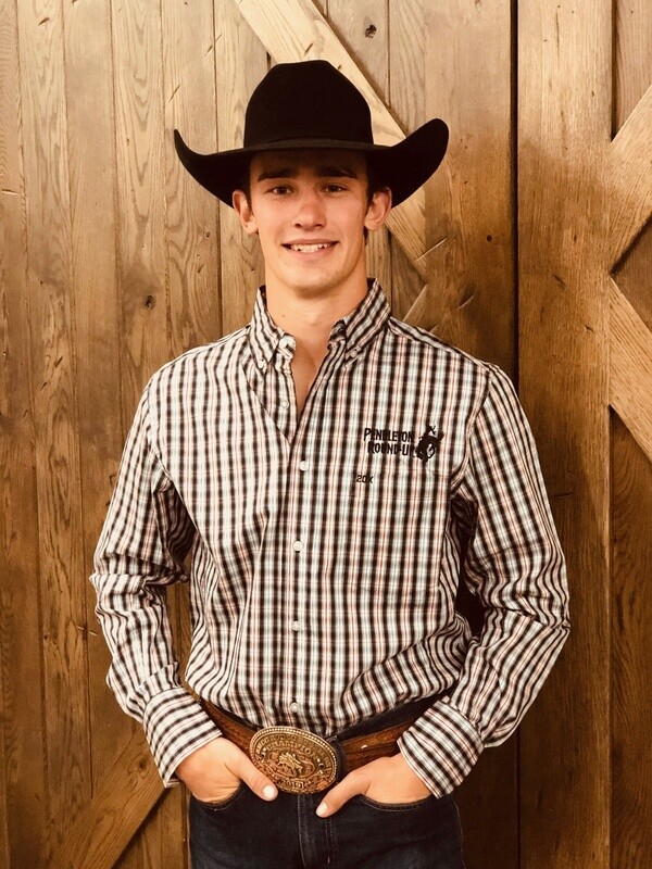 Men&#39;s Wrangler Pendleton Round-Up Plaid Long Sleeve Button Up
