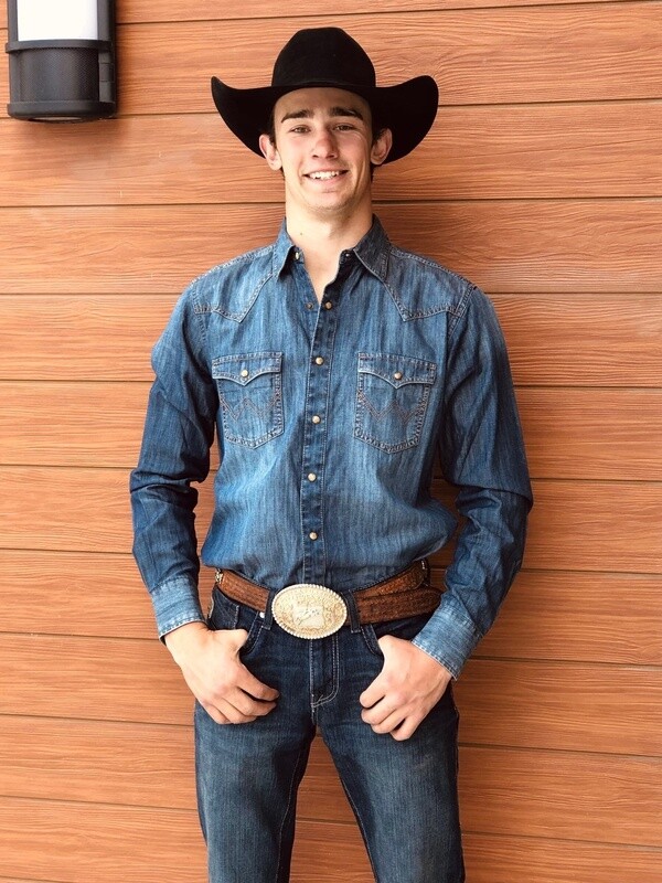 Men&#39;s Wrangler Pendleton Round-Up Denim Long Sleeve Snap