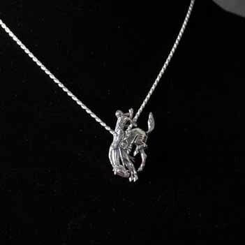 Pendleton Round-Up Vogt Cut Out Bucking Horse Necklace