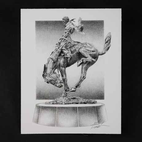 Pendleton Round-Up Pencil Sketch