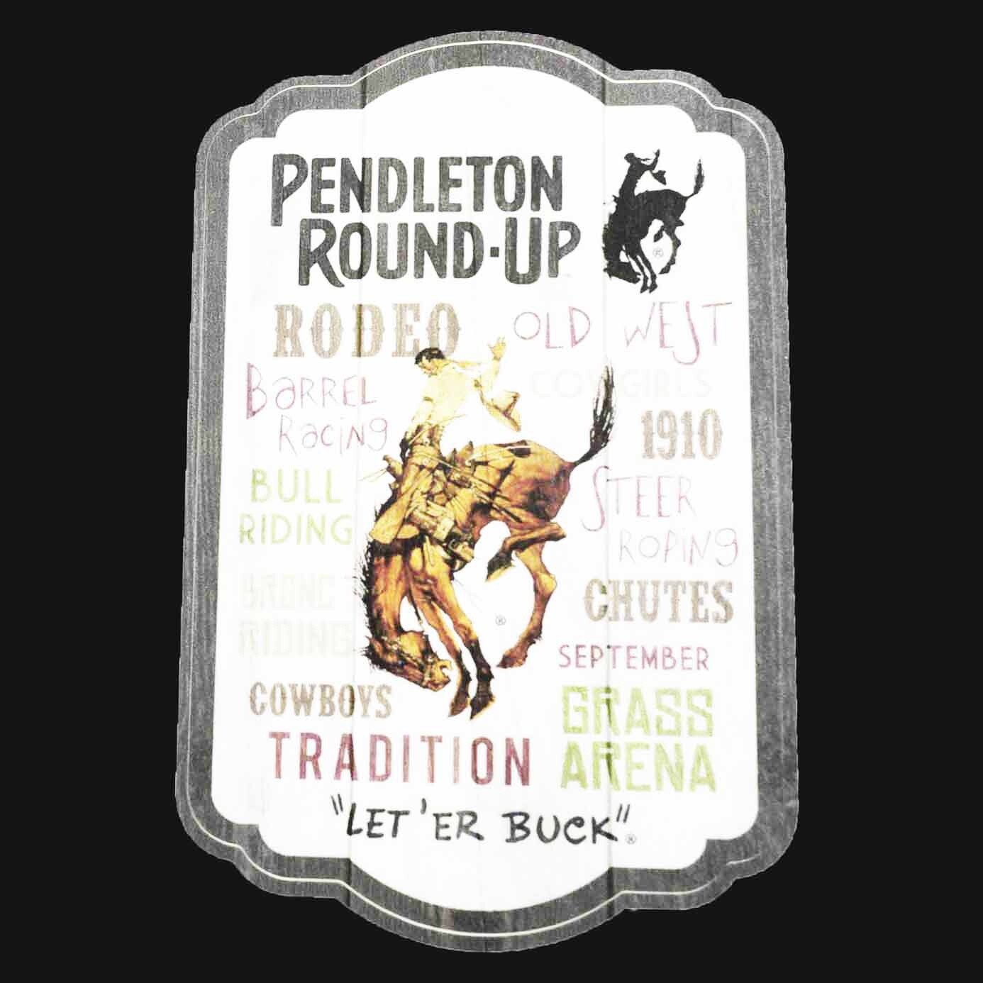 Pendleton Round-Up Typography Sticker - Large