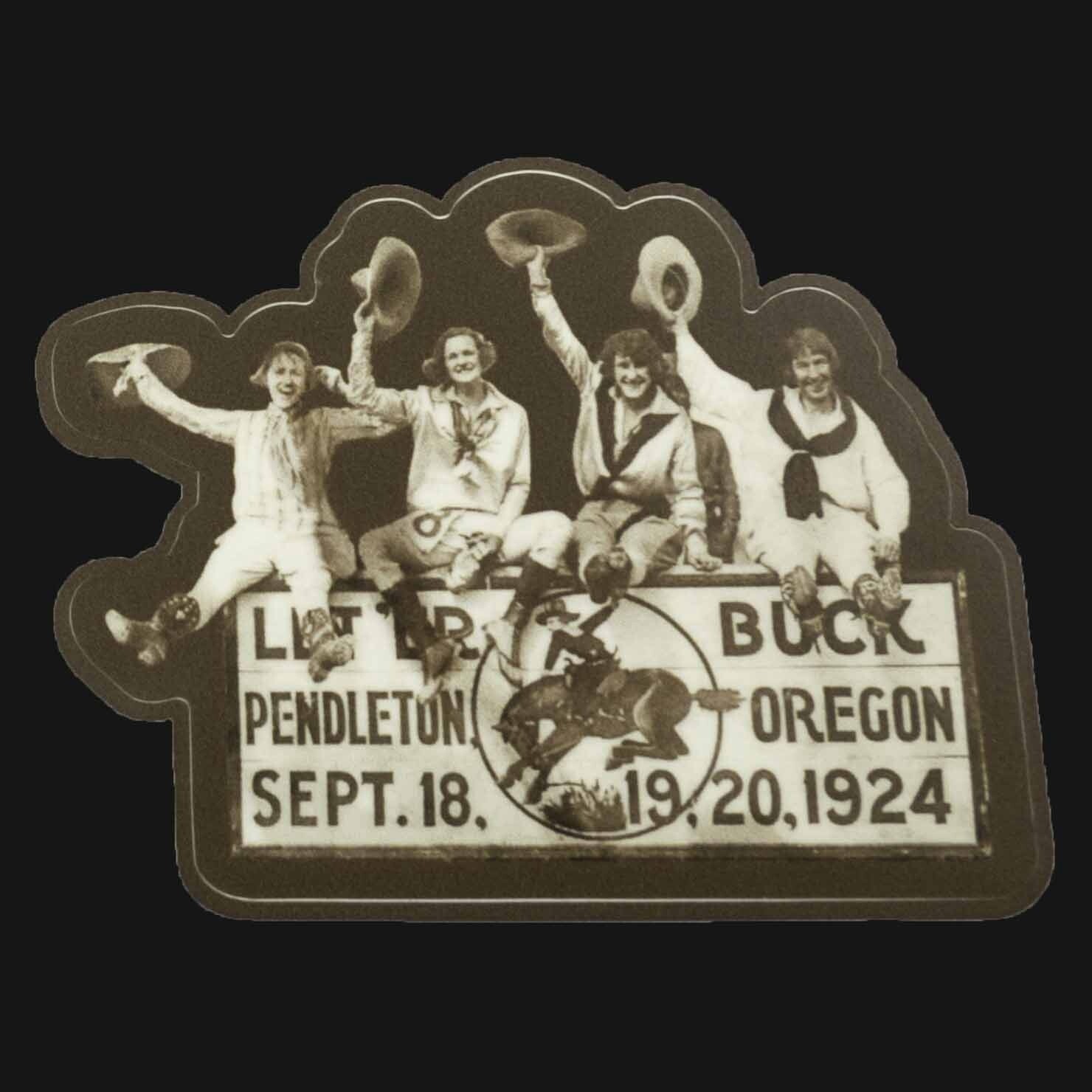 Pendleton Round-Up Four Cowgirls Sticker - Small
