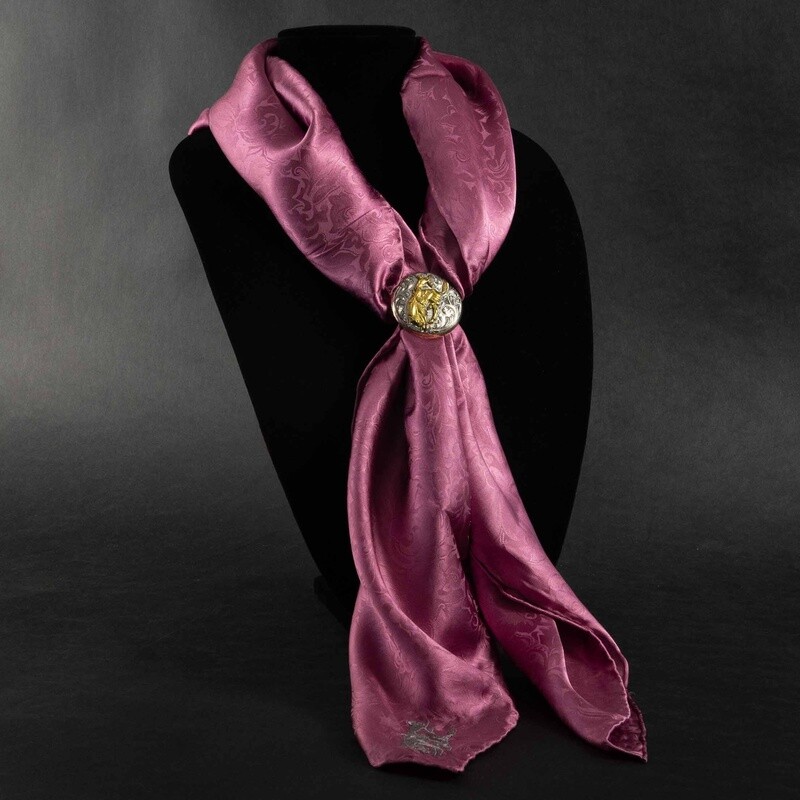 Pendleton Round-Up Mauve Jacquard Silk Wild Rag