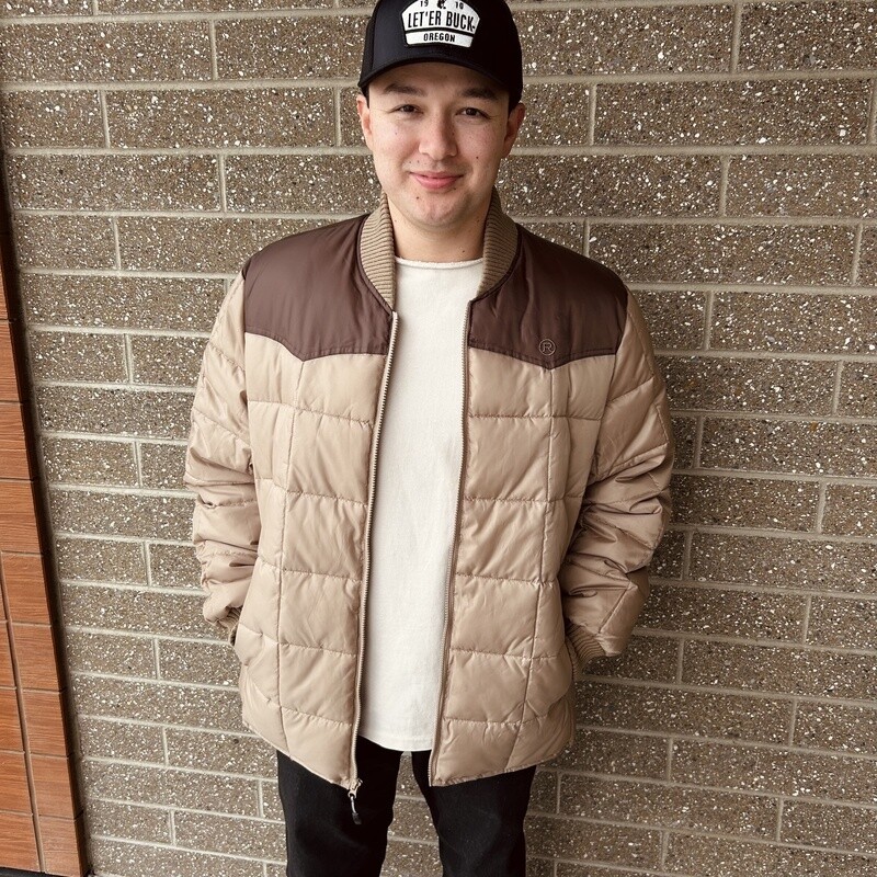 Men&#39;s Roper Pendleton Round-Up Tan Quilted Jacket