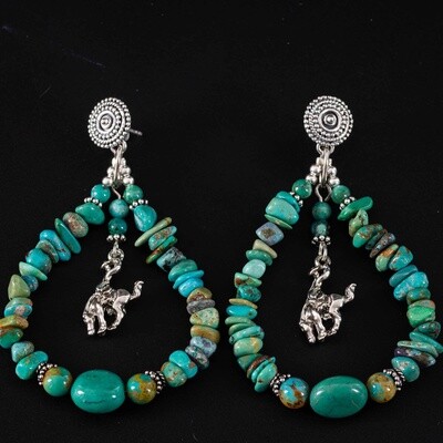 Pendleton Round-Up Turquoise Teardrop Earrings