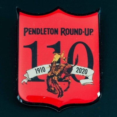 Pendleton Round-Up 110th Anniversary Domed Sticker