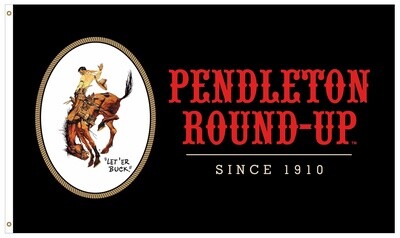 Pendleton Round-Up Black Flag