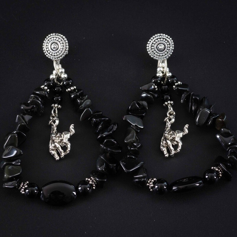 Pendleton Round-Up Onyx Teardrop Earrings