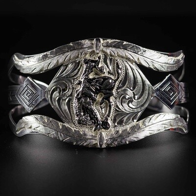 Pendleton Round-Up Montana Silversmiths Feather Cut Out Cuff