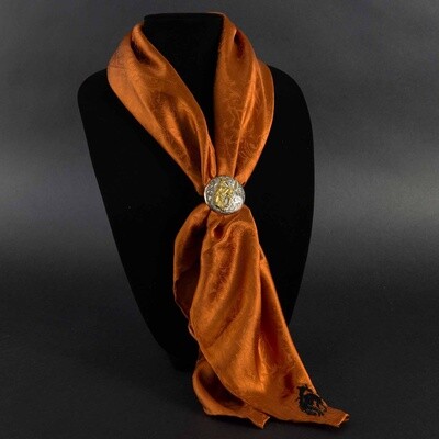 Pendleton Round-Up Copper Jacquard Silk Wild Rag