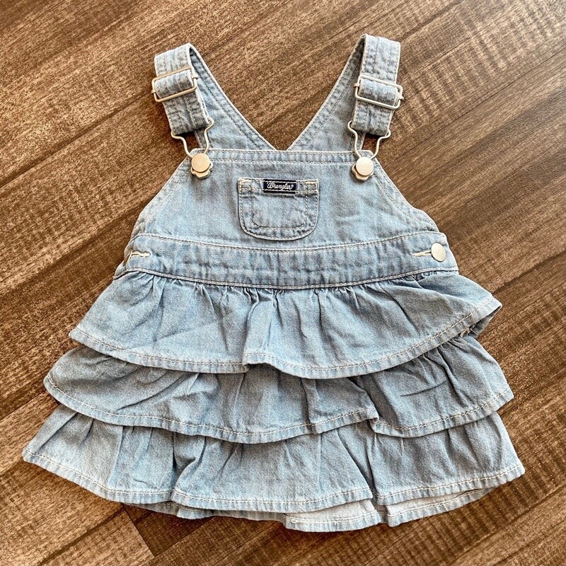 Infant Wrangler Pendleton Round-Up Denim Ruffle Dress