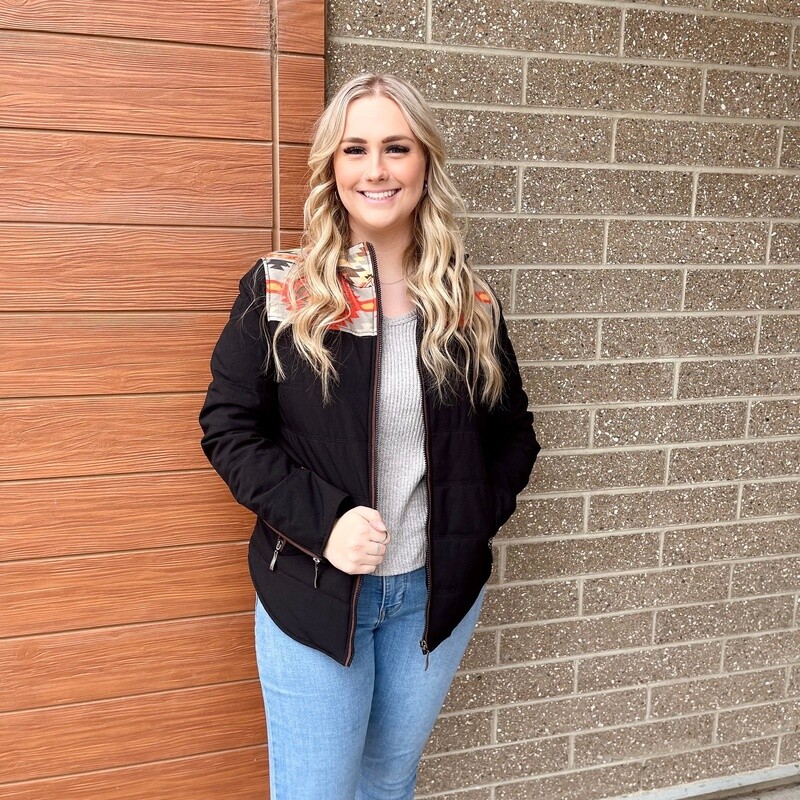 Ladies MontanaCo Pendleton Round-Up Aztec Puffer Jacket