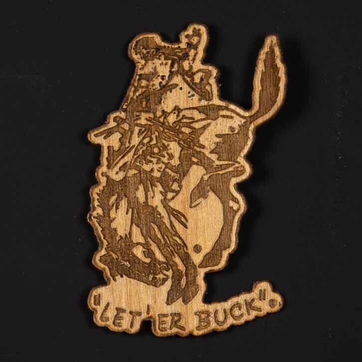Pendleton Round-Up Wood Bucking Horse Sticker