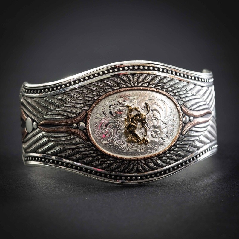 Pendleton Round-Up Montana Silversmiths Feathered Cuff