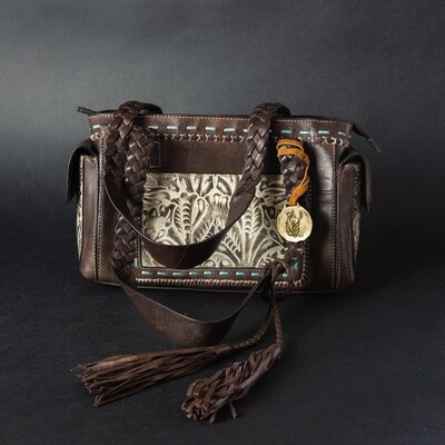 Ariat Pendleton Round-Up Tooled Leather Conceal Carry Purse