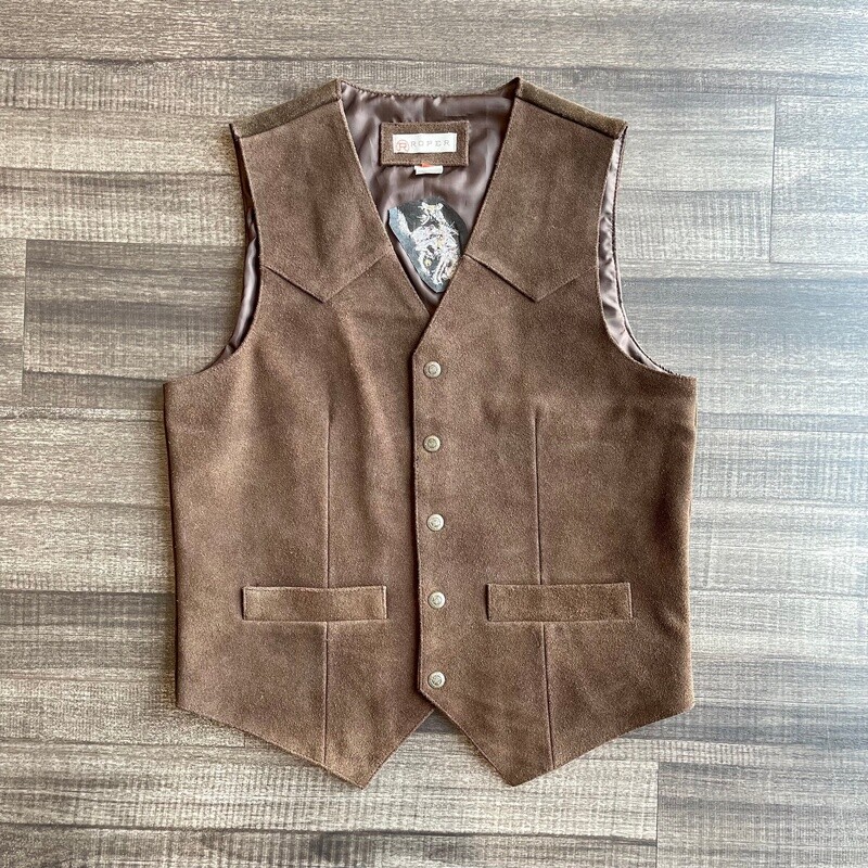 Men&#39;s Roper Pendleton Round-Up Suede Western Vest