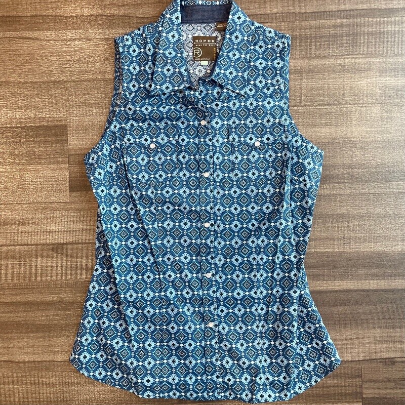Ladies Roper Pendleton Round-Up Sleeveless Button-Up