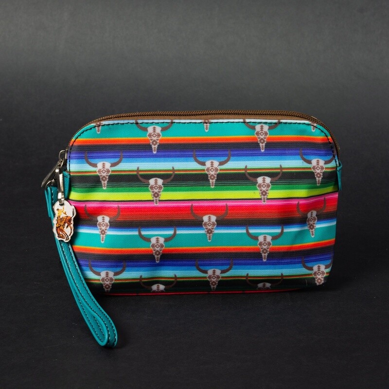Pendleton Round-Up Steer Head Cheetah Wristlet Pouch