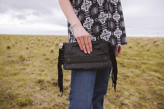 Pendleton Round-Up Tony Lama Leather Clutch
