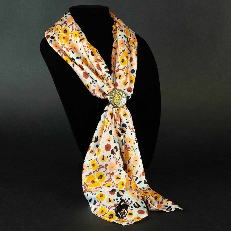 Pendleton Round-Up Cruel Yellow Floral Wild Rag
