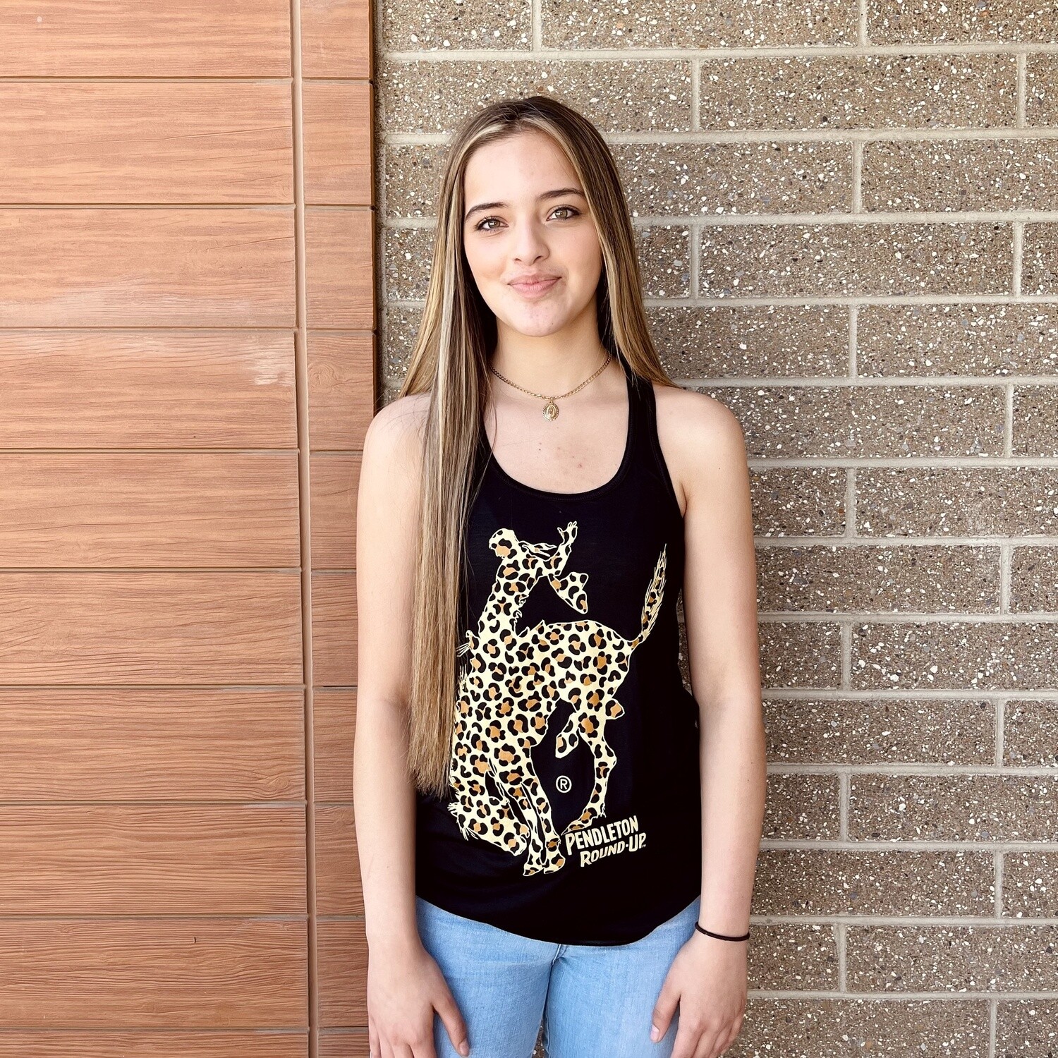 Ladies Pendleton Round-Up Cheetah Racerback Tank