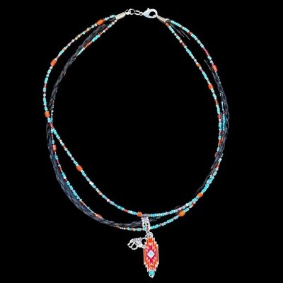 Pendleton Round-Up Horsehair Sedona Aztec Necklace
