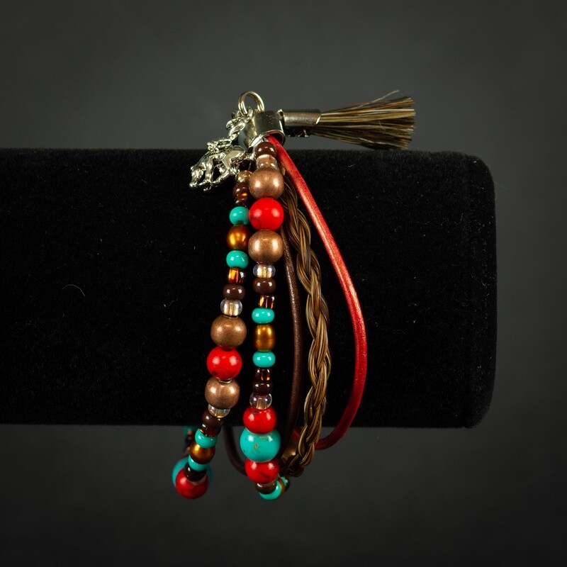 Pendleton Round-Up Horsehair Chama Tassel Bracelet