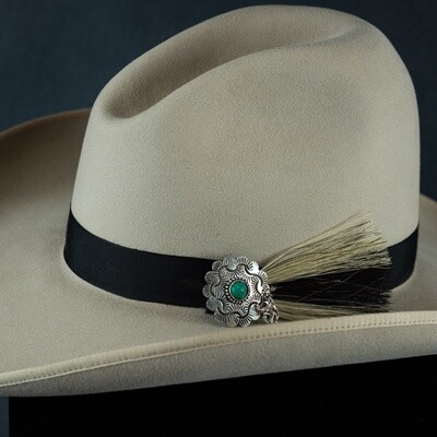 Pendleton Round-Up Horse Hair Turquoise Hat Pin