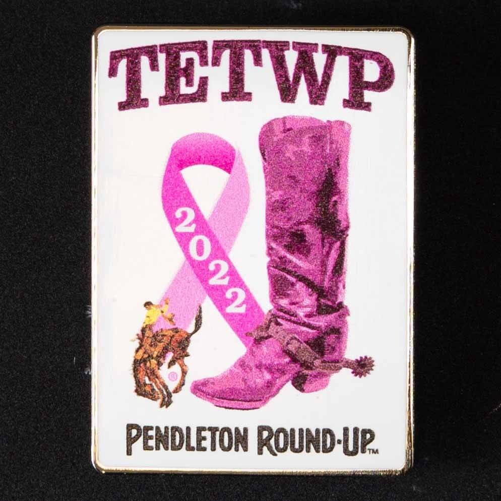 Pendleton Round-Up 2022 Tough Enough To Wear Pink Lapel Pin