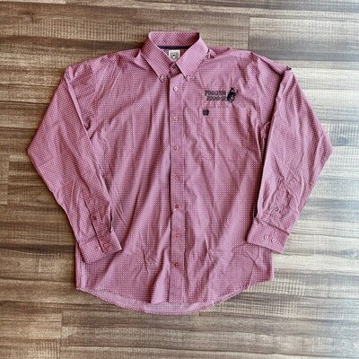 Men&#39;s Cinch Pendleton Round-Up Long Sleeve Pink Geometric Button Up