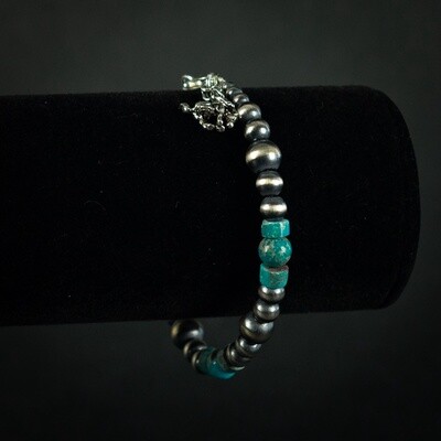 Pendleton Round-Up Navajo Pearl Turquoise Bracelet