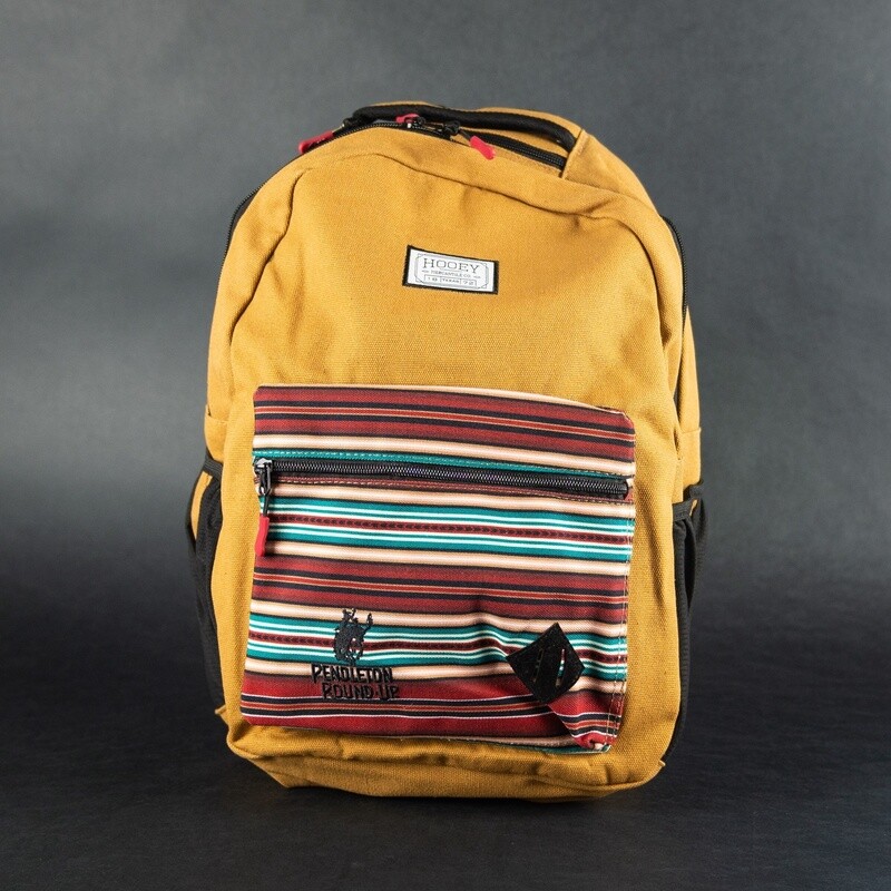 Pendleton Round-Up Hooey Tan Maroon Serape Backpack