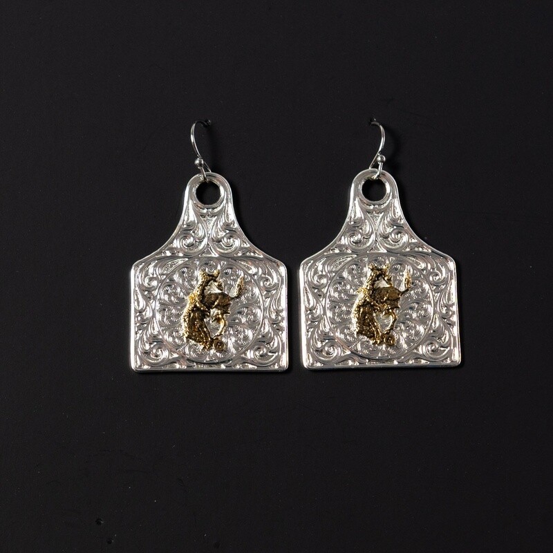 Pendleton Round-Up Montana Silversmiths Ear Tag Earrings