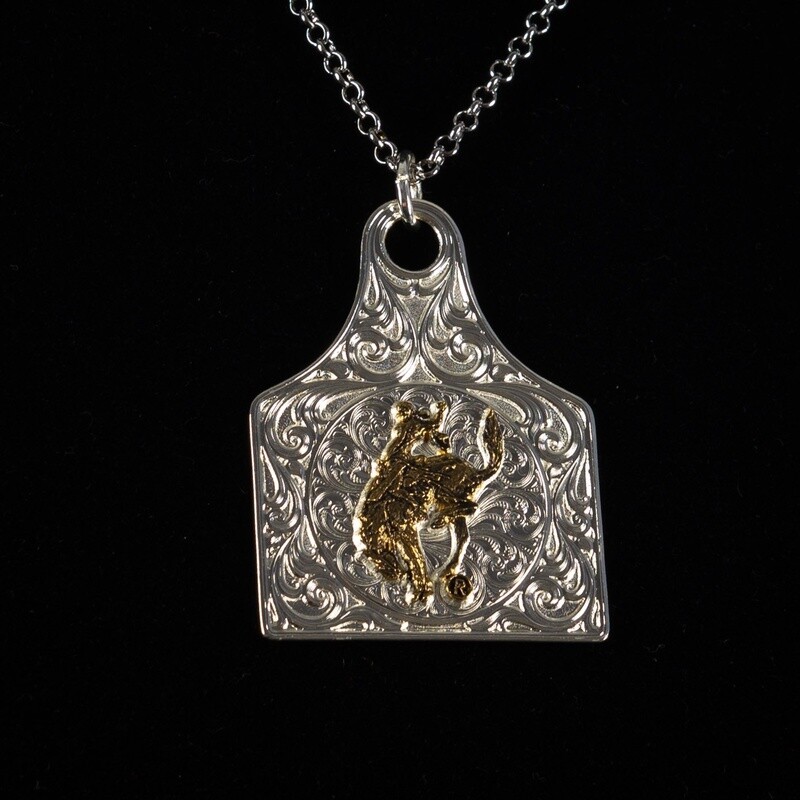 Pendleton Round-Up Montana Silversmiths Ear Tag Necklace