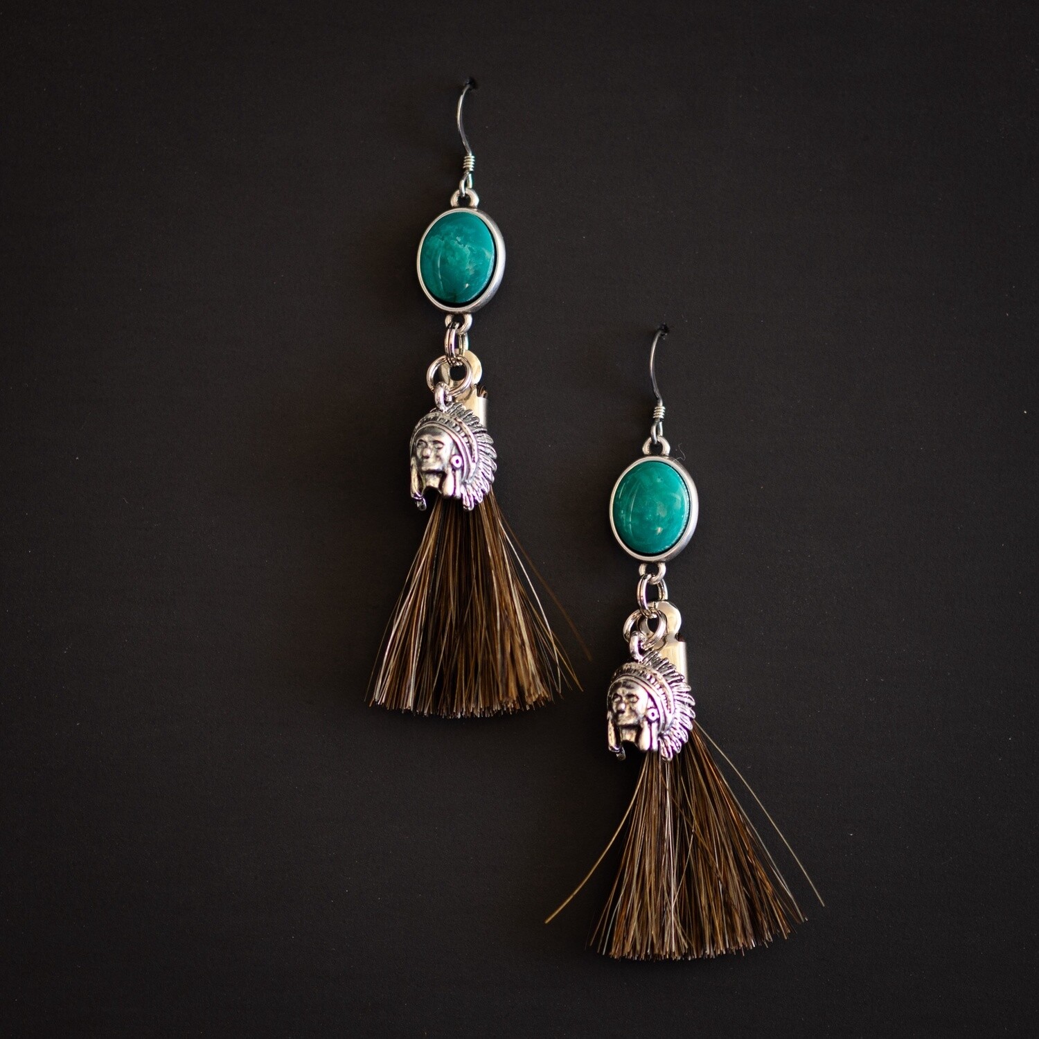 Happy Canyon Kingman Turquoise Tassel Earrings