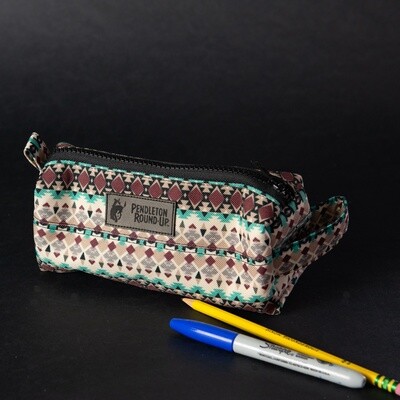 Pendleton Round-Up Hooey Tan Aztec Pencil Case